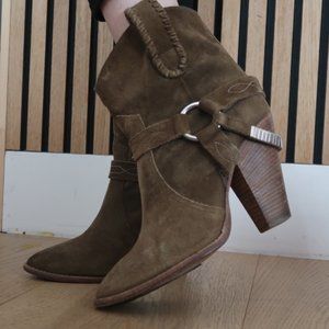 Isabel Marant Gaucho Ankle Boot Eu 40 Calfskin Su… - image 1